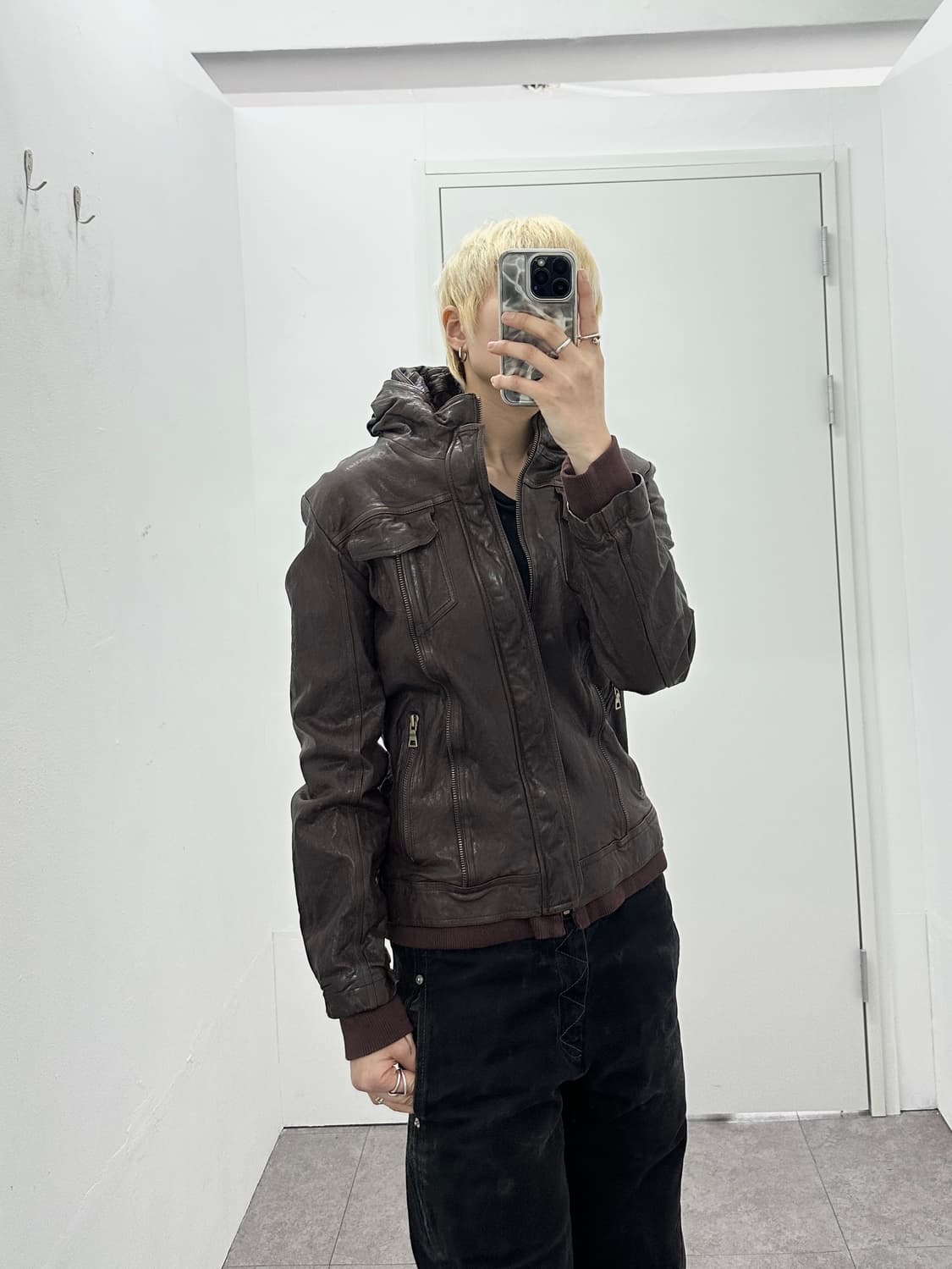 Italy sheepskin tanning gimmic high neck 상품이미지2