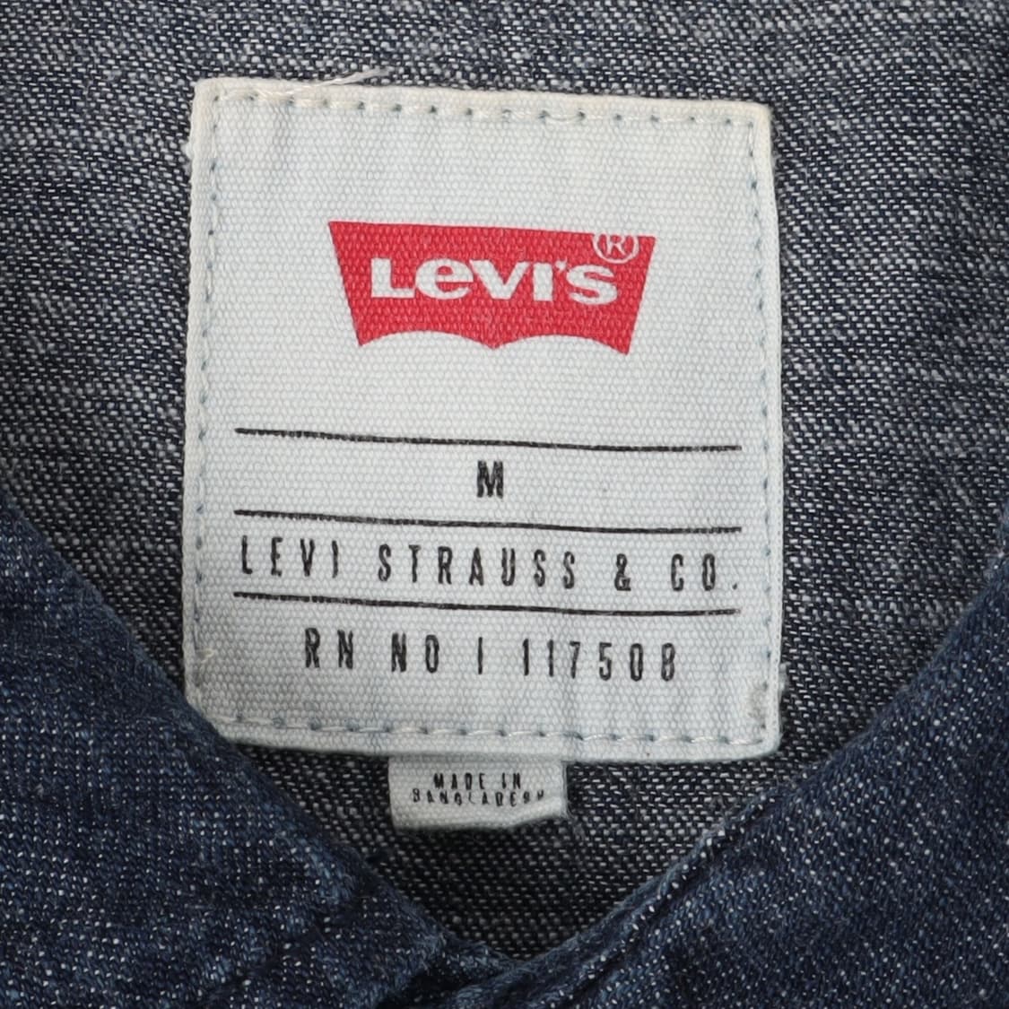 리바이스 인디고 딥블루 데님 셔츠  상품이미지8