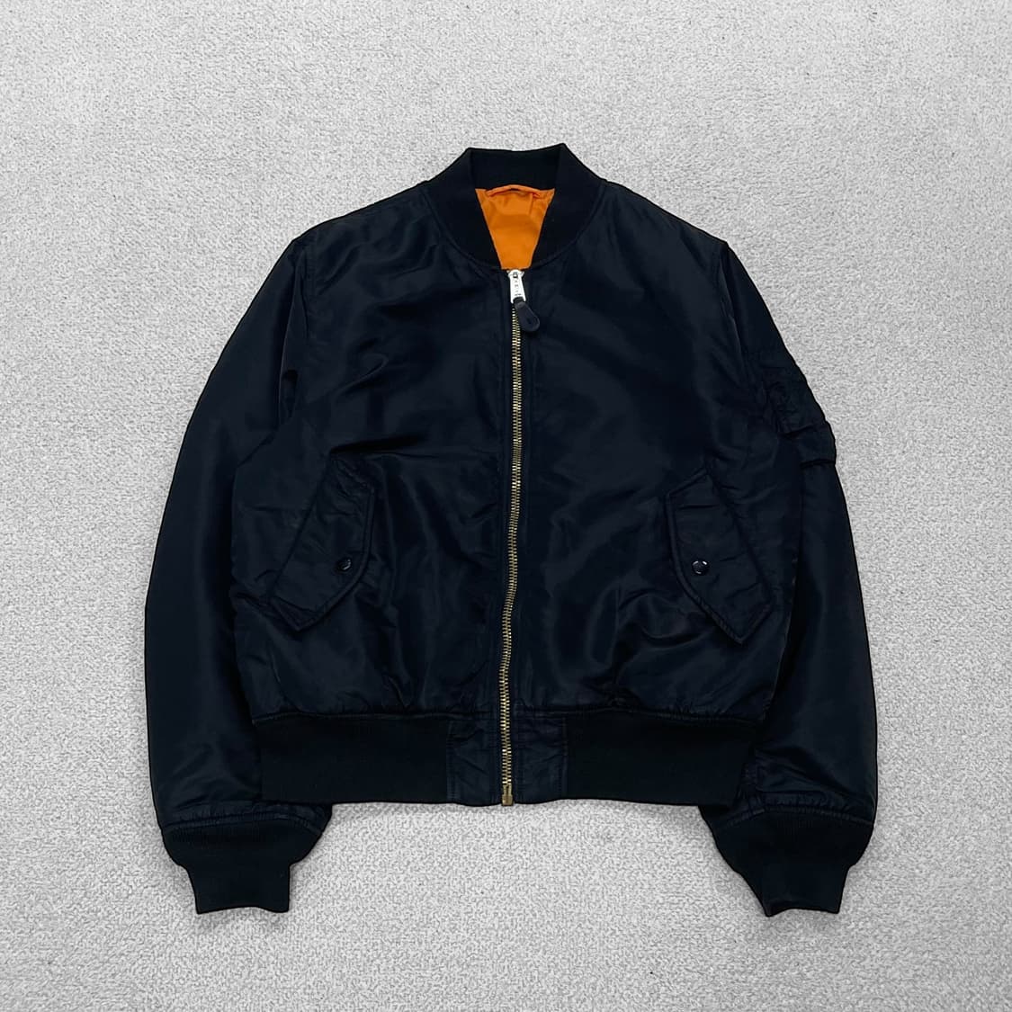 알파인더스트리 ma-1 항공점퍼 자켓 블랙 상품이미지1