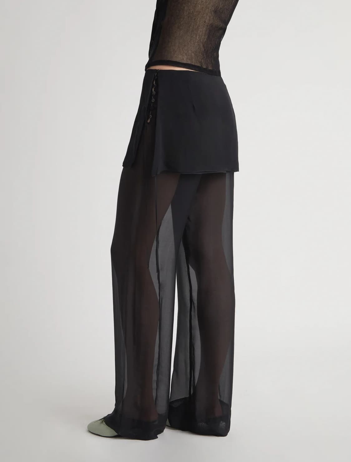 (38,40) 팔로마울 no2018 실크 Archive 팬츠 / 블랙 상품이미지4