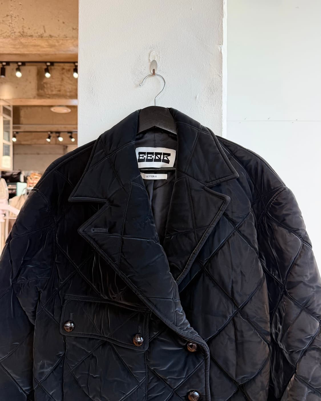 잉크 블랙 XO 싱글 포켓 퀼팅 자켓  상품이미지3