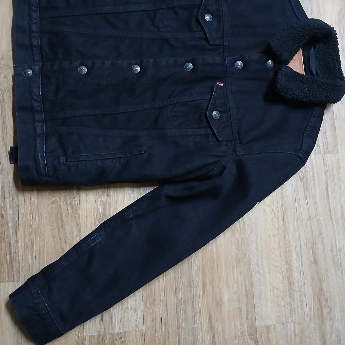 Levis 리바이스 미키마우스 콜라보 쉐르파 흑청 데님자켓 양털 상품이미지8