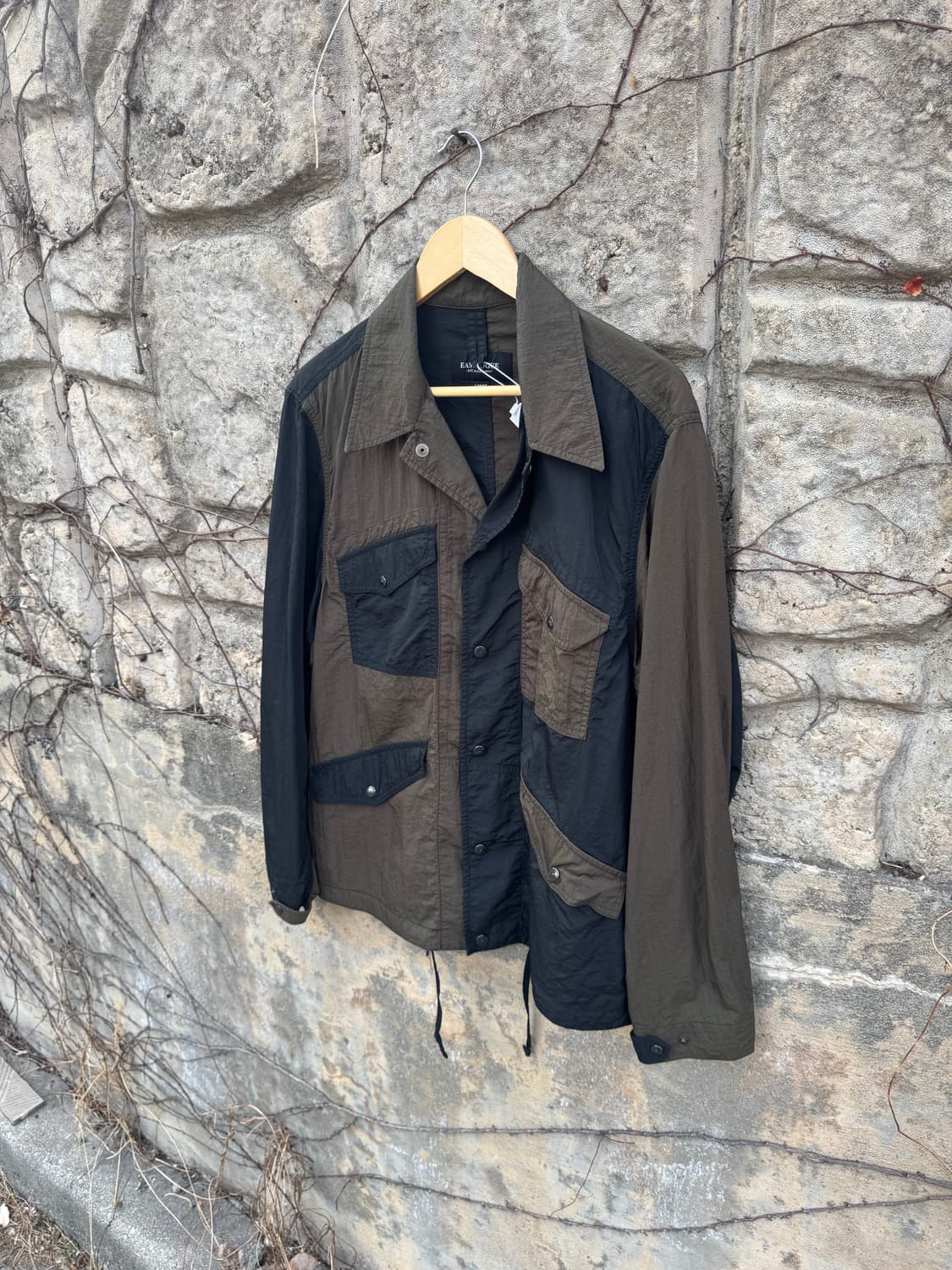 이스트로그 카키 블랙 투톤 바람막이 자켓 L 상품이미지3