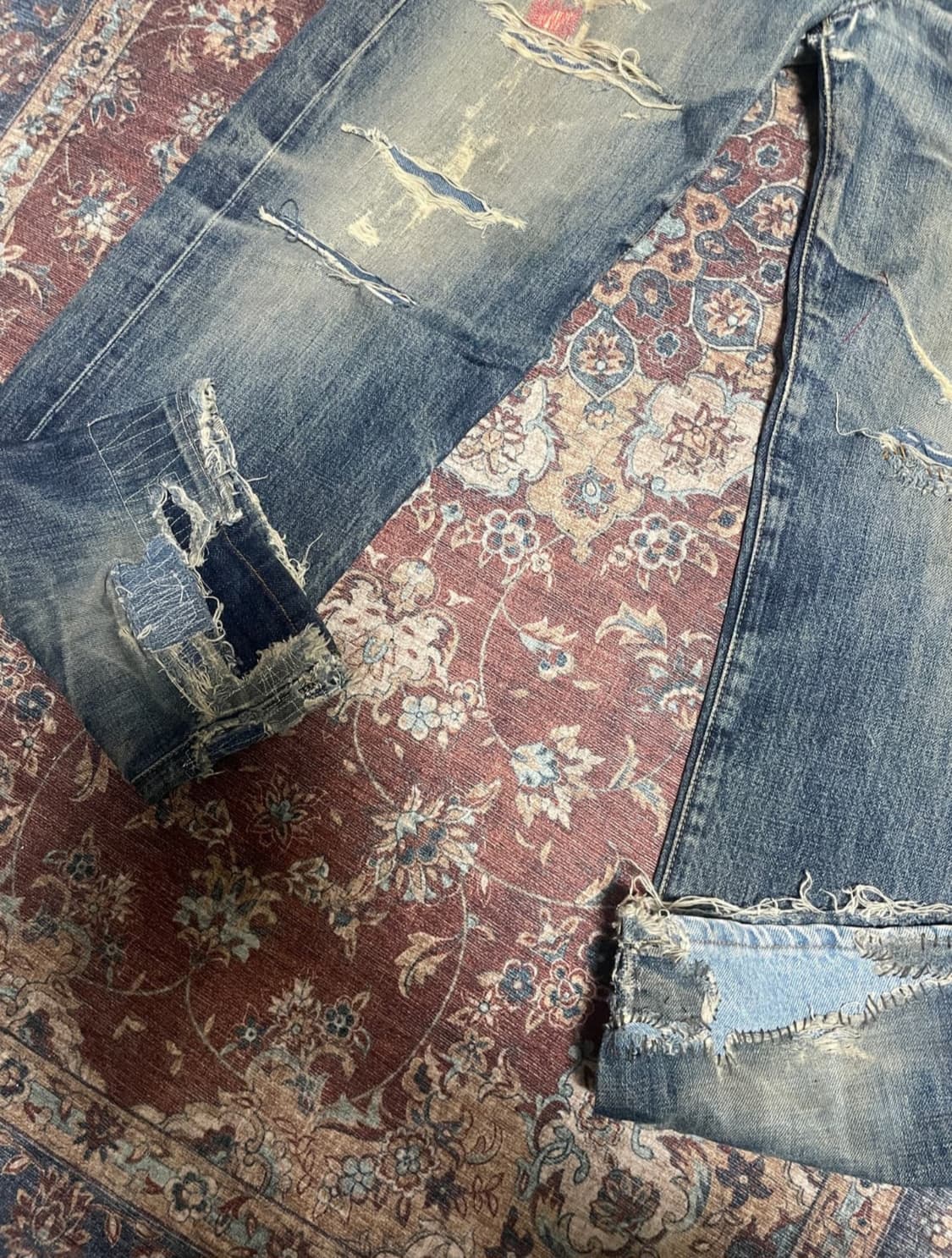 90s 리바이스 503 셀비지 사시코 커스텀 상품이미지3