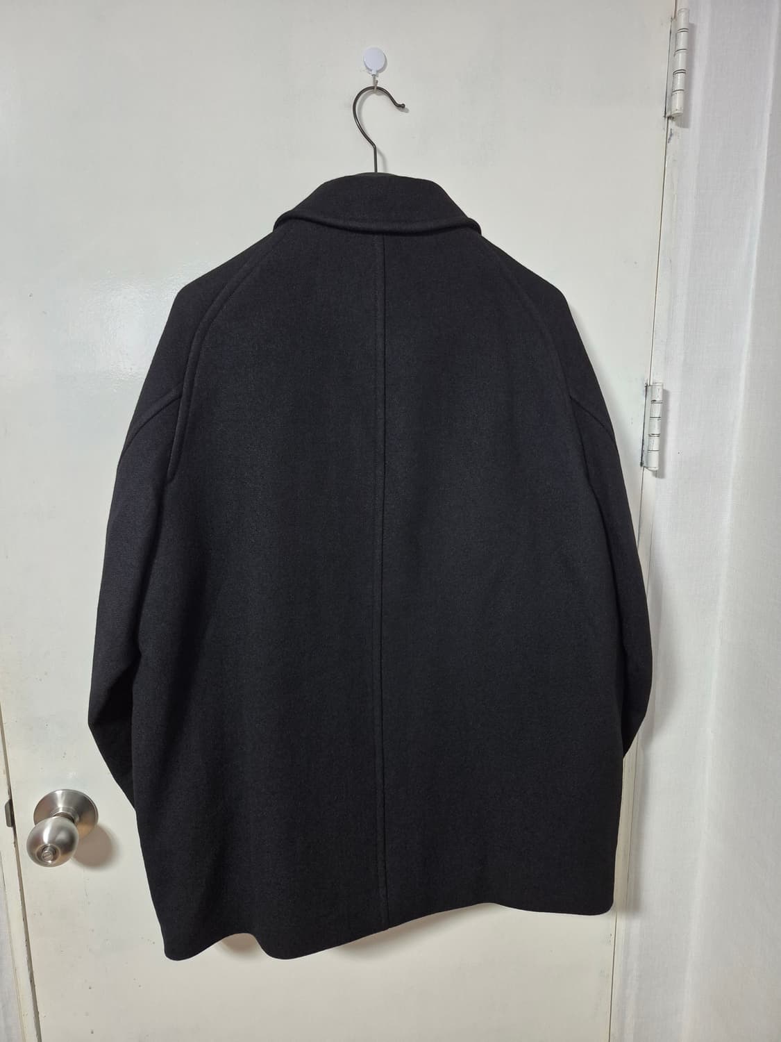 25FW 커스텀멜로우 Black Wool Car Coat 코트 상품이미지5