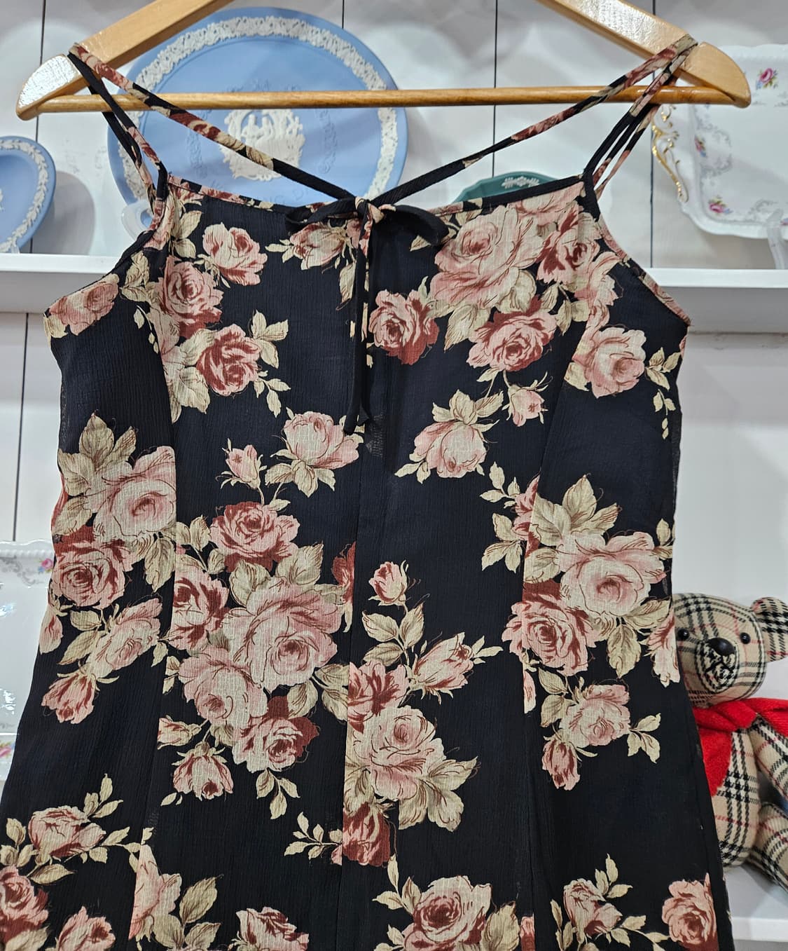 LEST ROSE 로즈 쉬폰 끈원피스 빈티지 상품이미지5