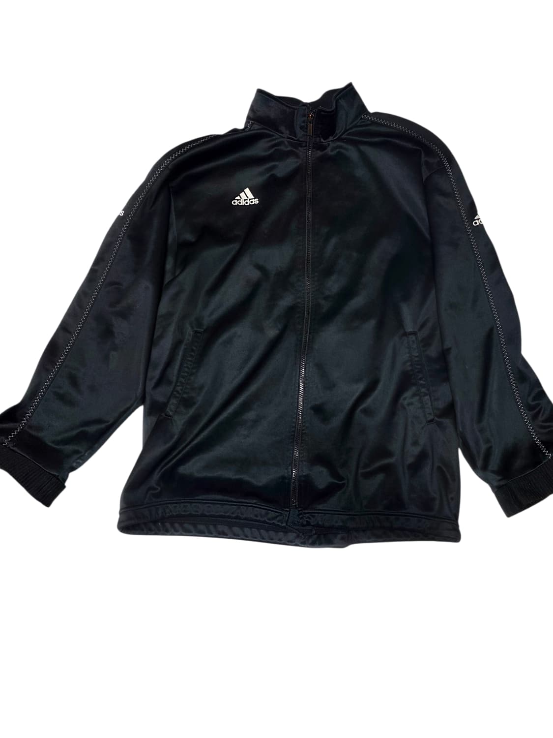 [아디다스] 데상트콜라보 스티치 라인 오버핏 기모 져지 트랙탑 xxl 상품이미지1