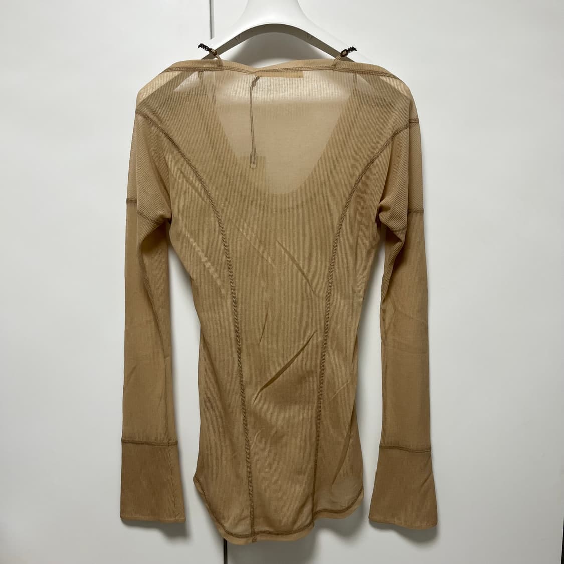 [XS,S]노울스 CHAIN TUNIC ALMOND 롱 슬리브리스 탑 상품이미지3