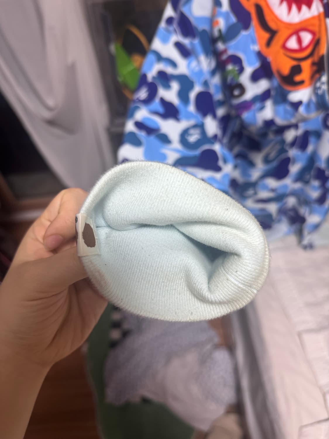 L) 베이프 블루카모 타이거 후드집업 상품이미지6