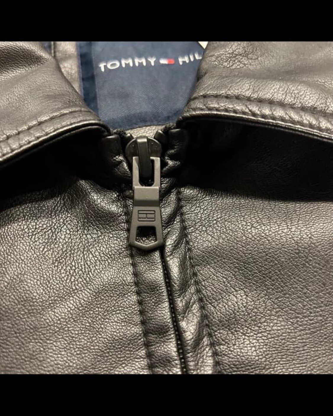 Tommy Hilfiger 23FW 가죽 자켓 블랙 L 상품이미지4