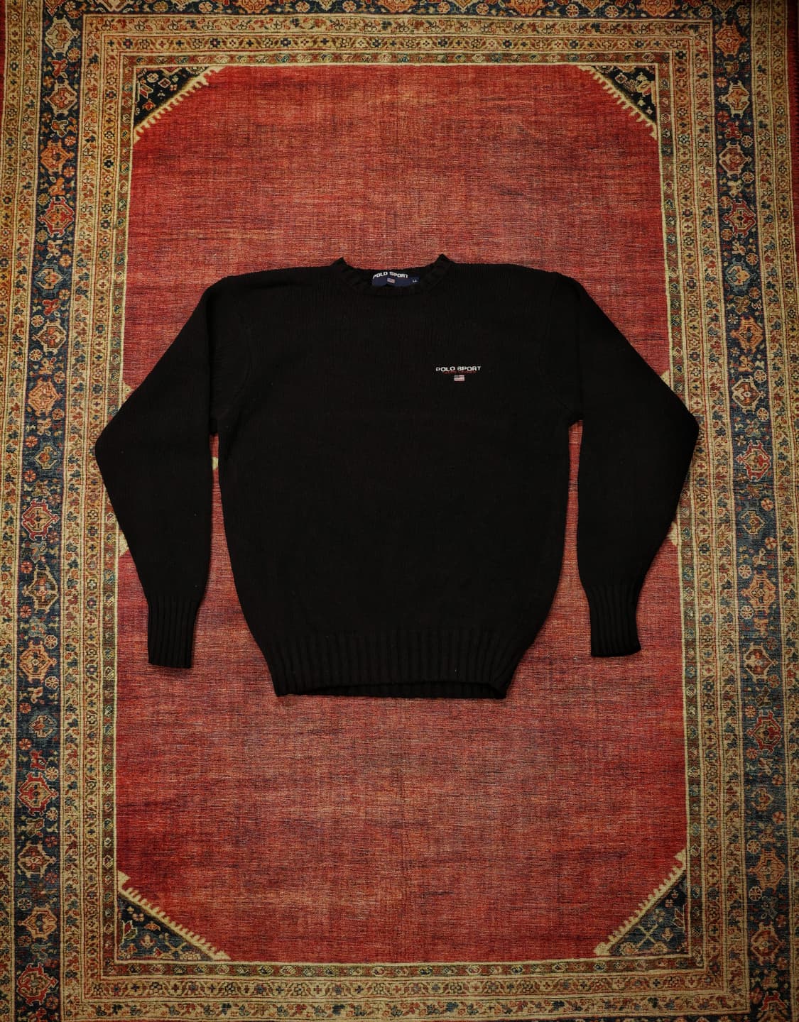 90~00s 빈티지 폴로 스포츠 블랙 니트 판매 상품이미지1