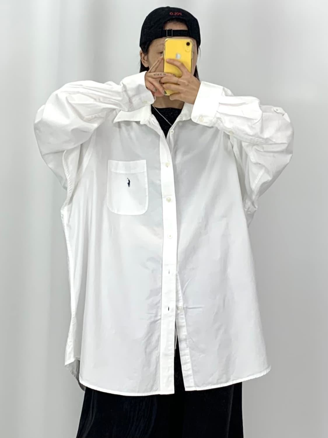  [4XL]POLO 화이트 옥스포드 긴팔셔츠  상품이미지2