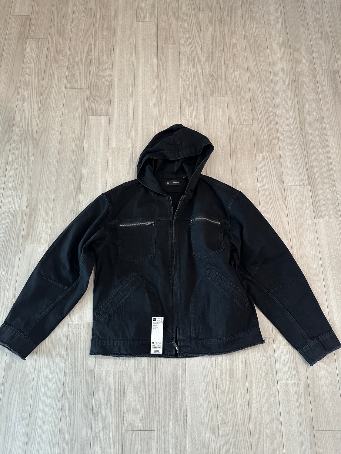 GU 지유 언더커버 데님 집업 파카 청자켓 블랙 M 상품이미지1