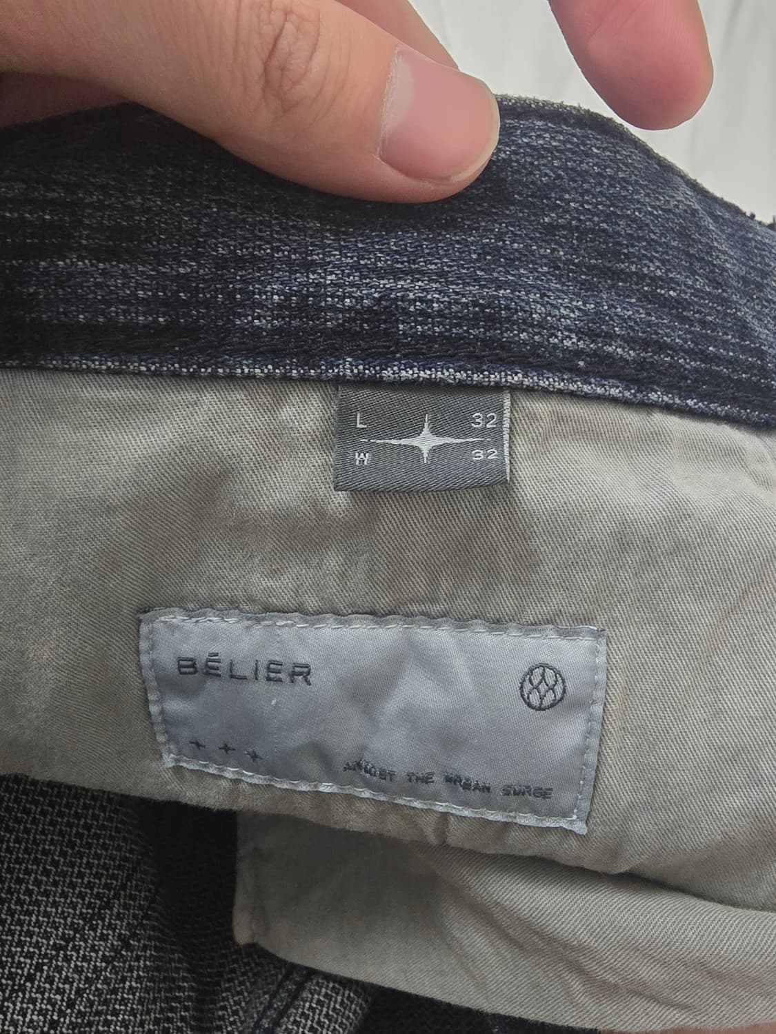 벨리에 미드 와이드 데님 레일 인디고 32 / 32 상품이미지3