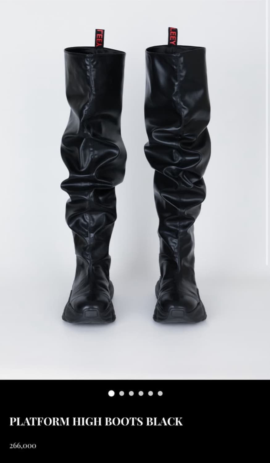 leey yeel 플랫폼 하이부츠 롱부츠 250 상품이미지1