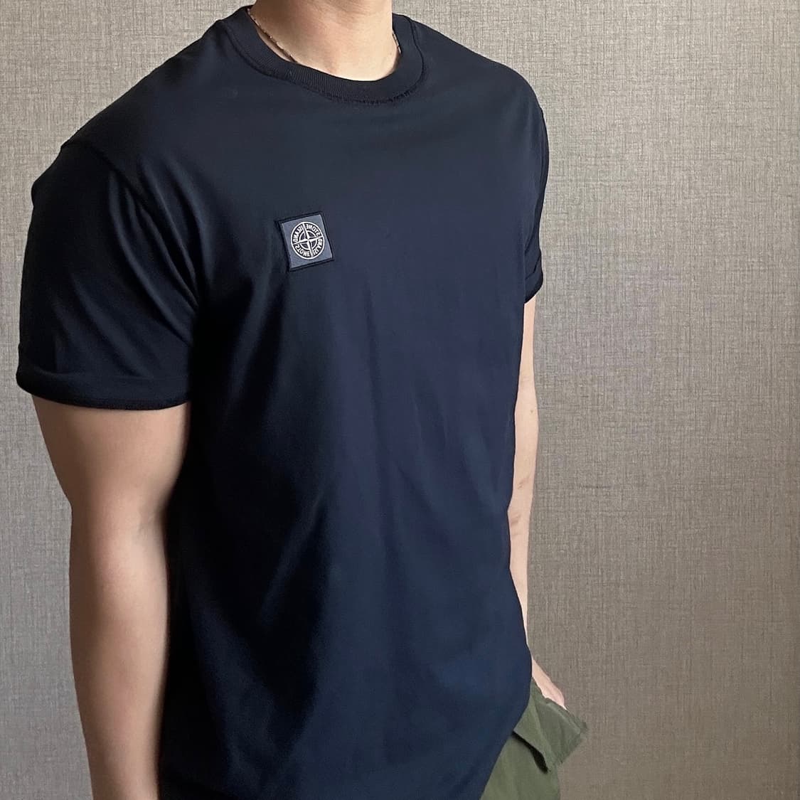 스톤 아일랜드 박스로고 라운드 반팔 티셔츠 상품이미지2