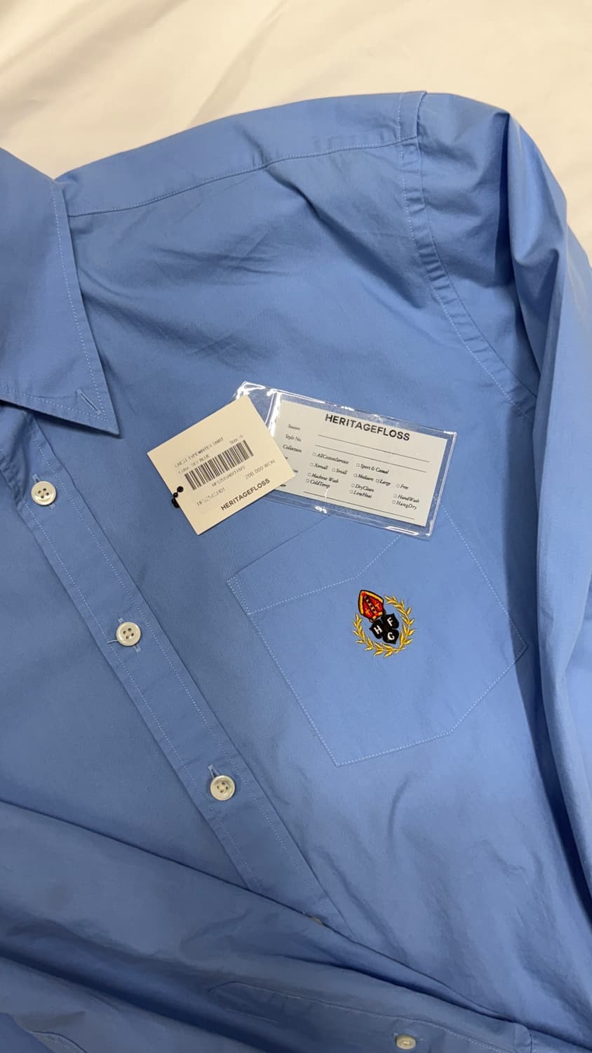 헤리티지플로스 셔츠 스카이블루 (S) 상품이미지4