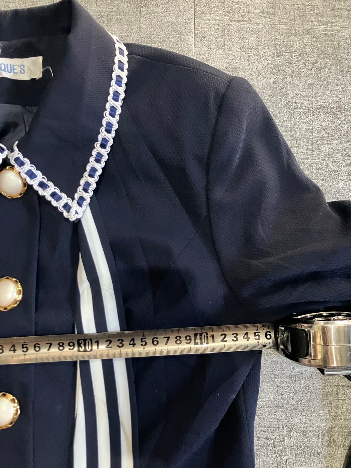 일본빈티지 Ques 핀터깔y2k 에스닉버튼 타이자켓 상품이미지2