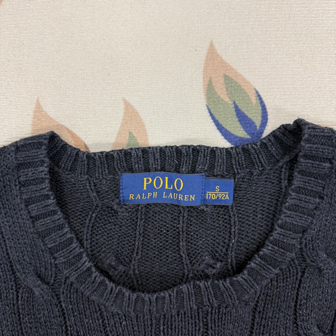 (S)폴로 랄프로렌 케이블 꽈배기니트(블랙) 상품이미지2
