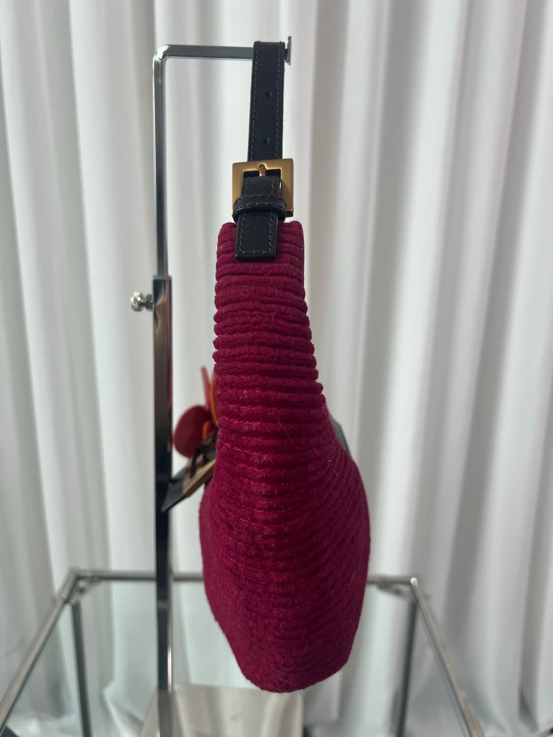 펜디 바게트 크루아상 플라워 아플리케 백 상품이미지5