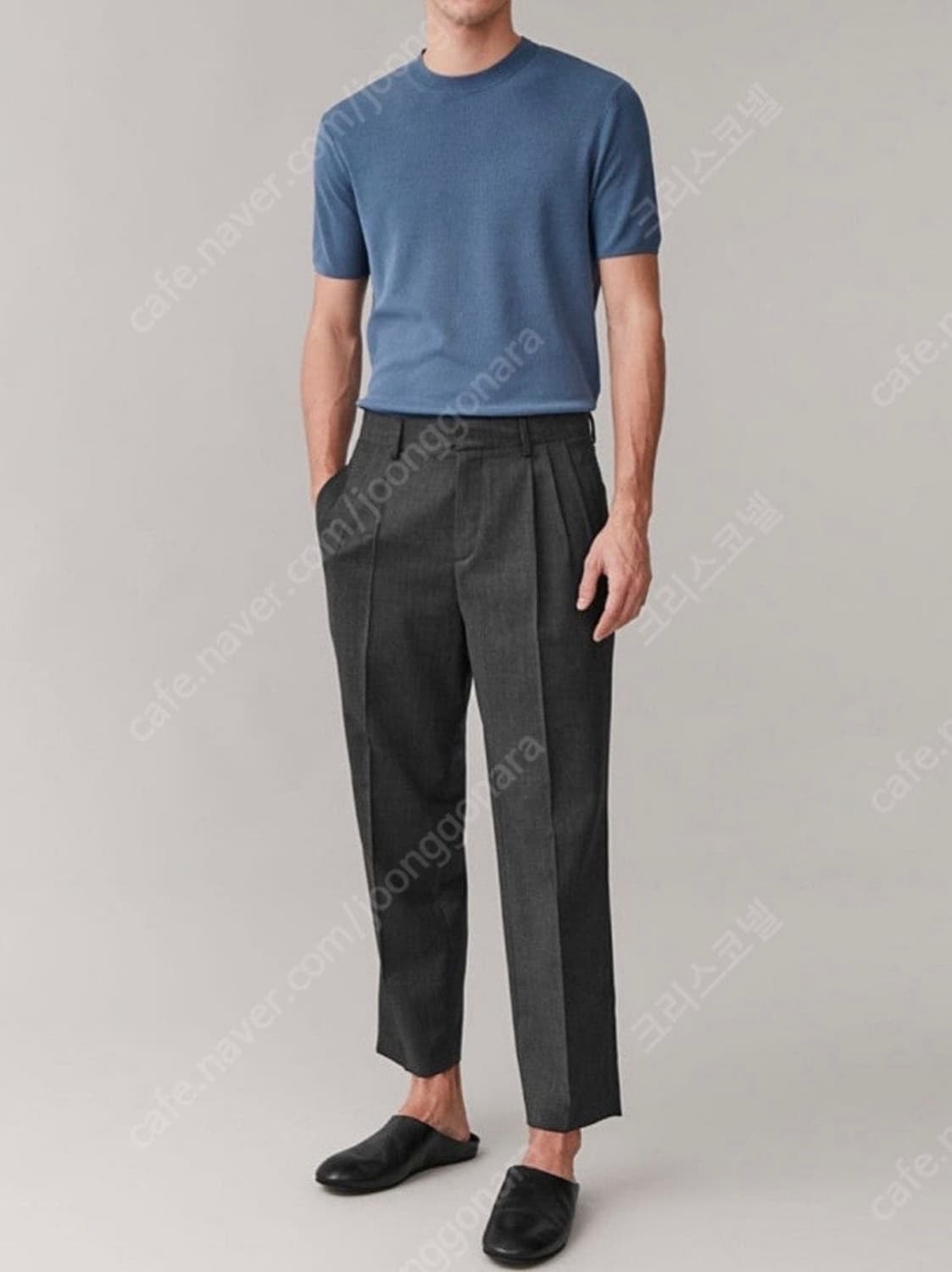 COS 코스 / 플리티드 울 트라우저 / 차콜 44 상품이미지1