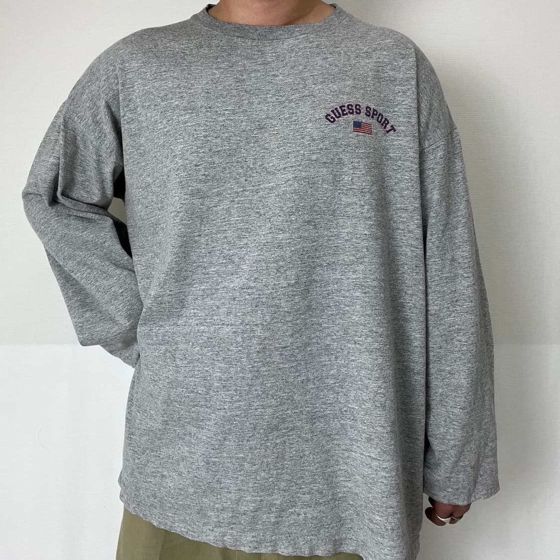1990s USA GUESS 게스 스포츠 빅로고 슬리브 상품이미지3