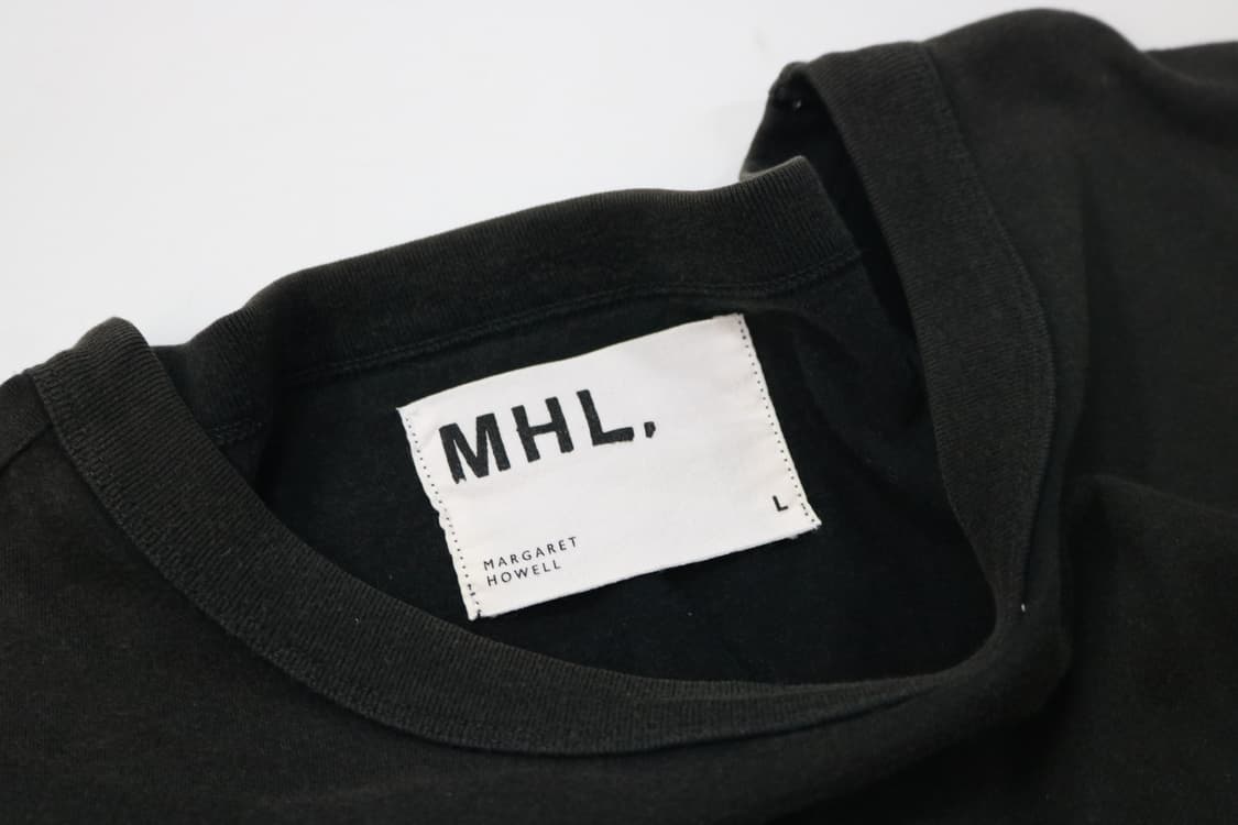 MHL. 마가렛호웰 빈티지 로고 포켓 블랙 반팔 티셔츠 (L) 상품이미지5