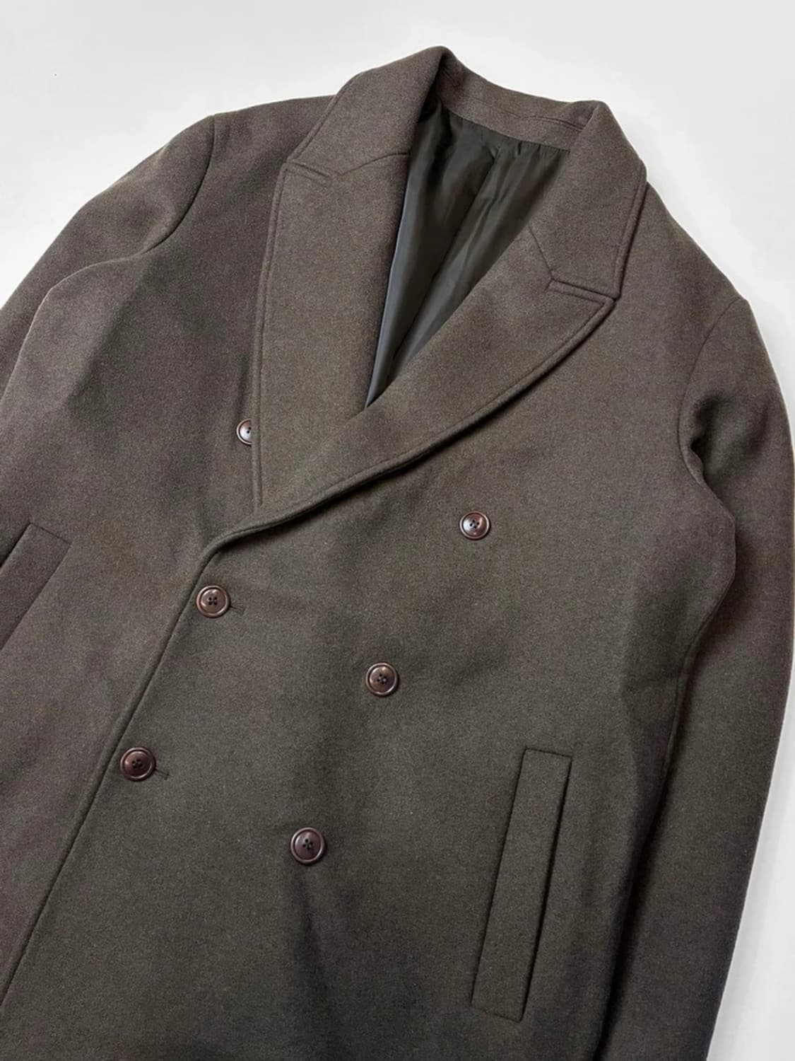 (급처) 쿠어 COOR MTR 오버핏 캐시미어 블렌드 더블 롱 코트 L 상품이미지2