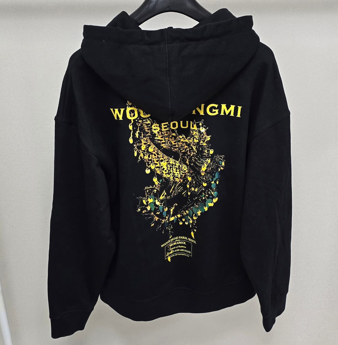 우영미 크라운 백로고 후드 티셔츠 48사이즈 100 판매 상품이미지1