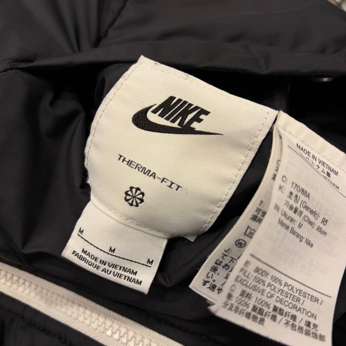 [M] 나이키 써마핏 리버시블 패딩 점퍼 그레이 블랙 B749 상품이미지8