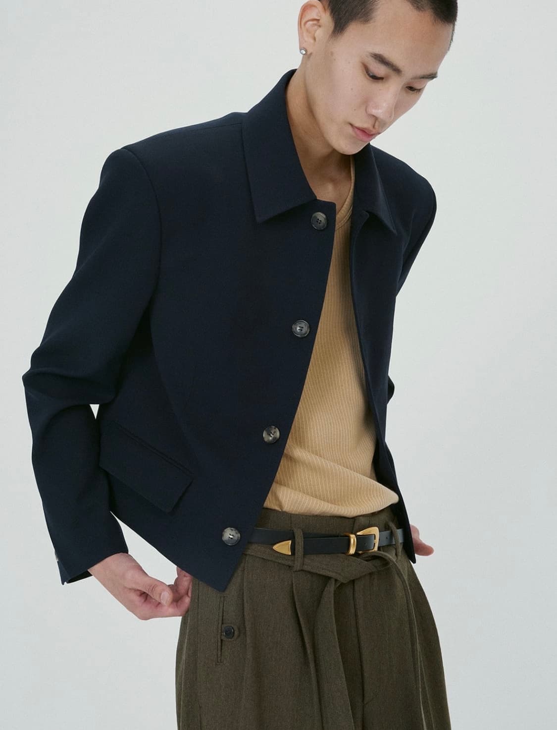 (M) 렉토 24fw 크롭 울자켓 상품이미지1