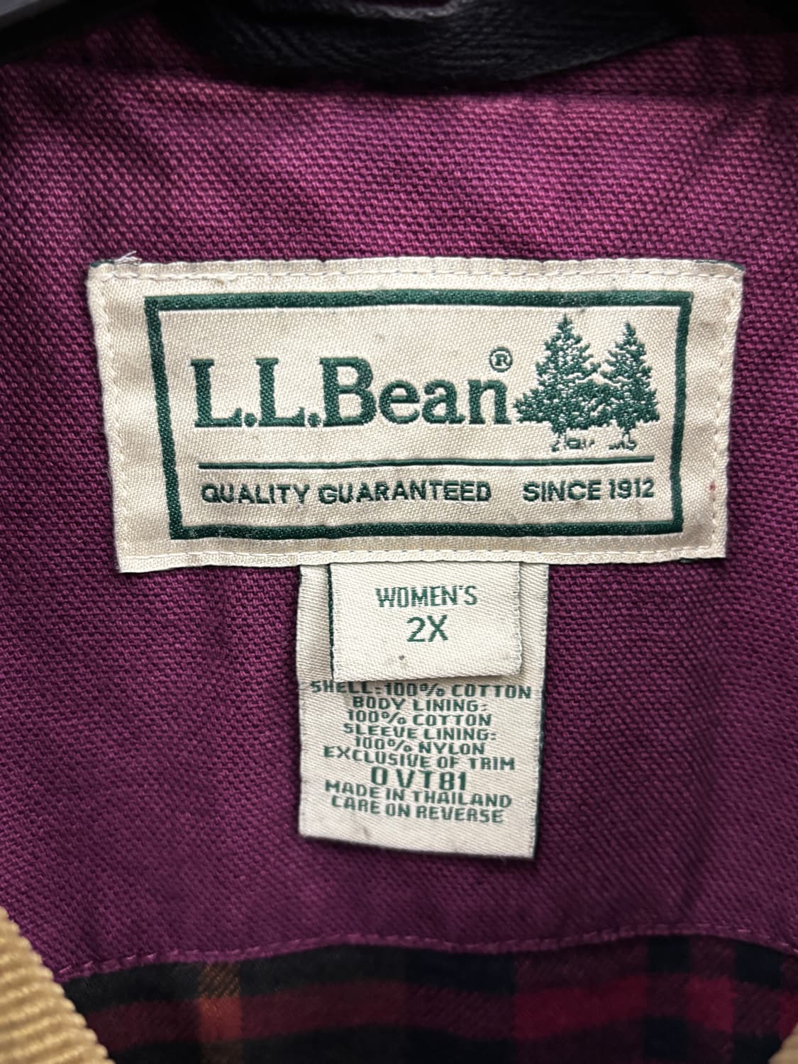 L.L.Bean 엘엘빈 워크자켓 퍼플 2X 상품이미지4