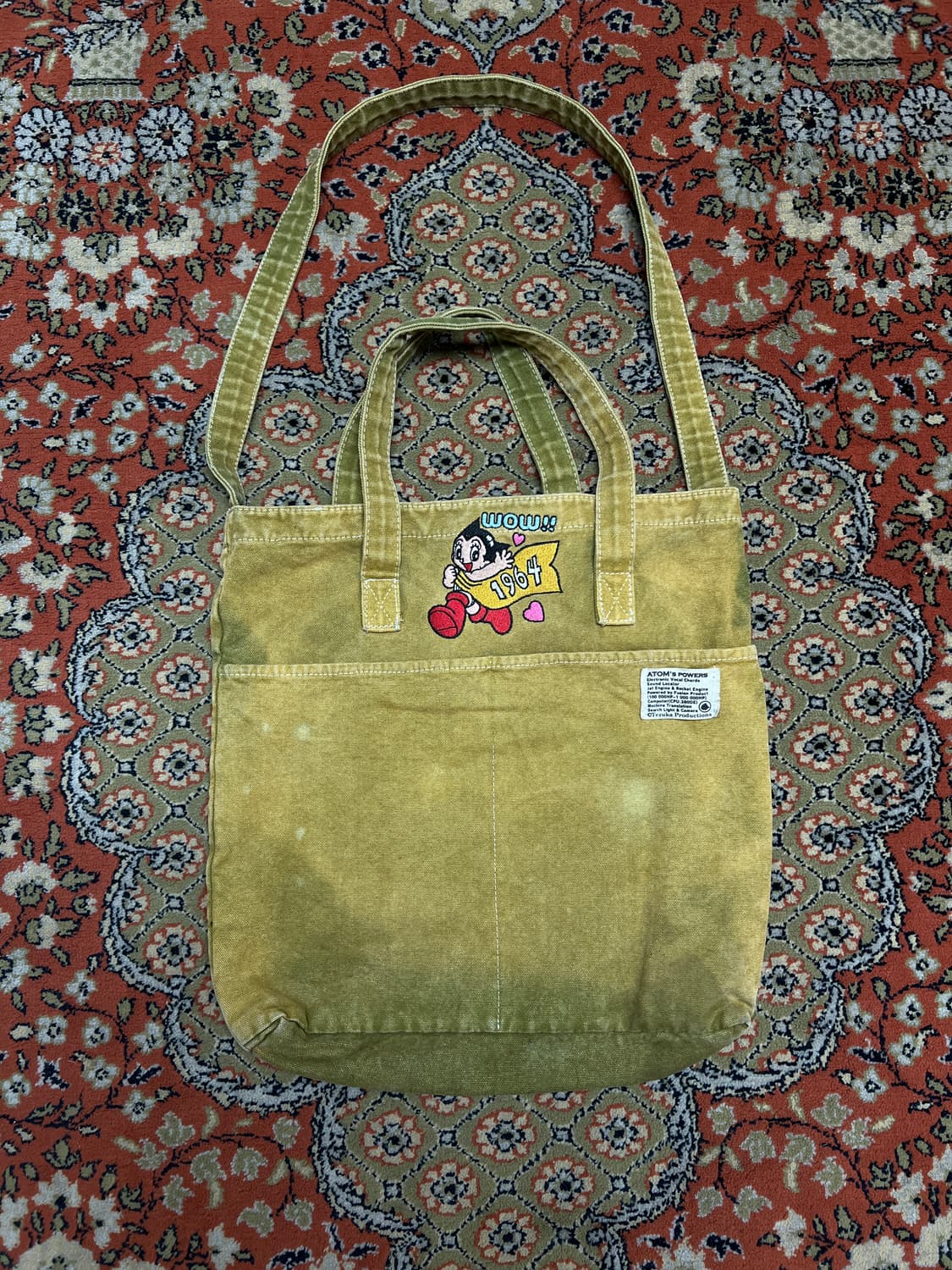 Astro Boy Vintage Canvas Tote Bag Beige 상품이미지1