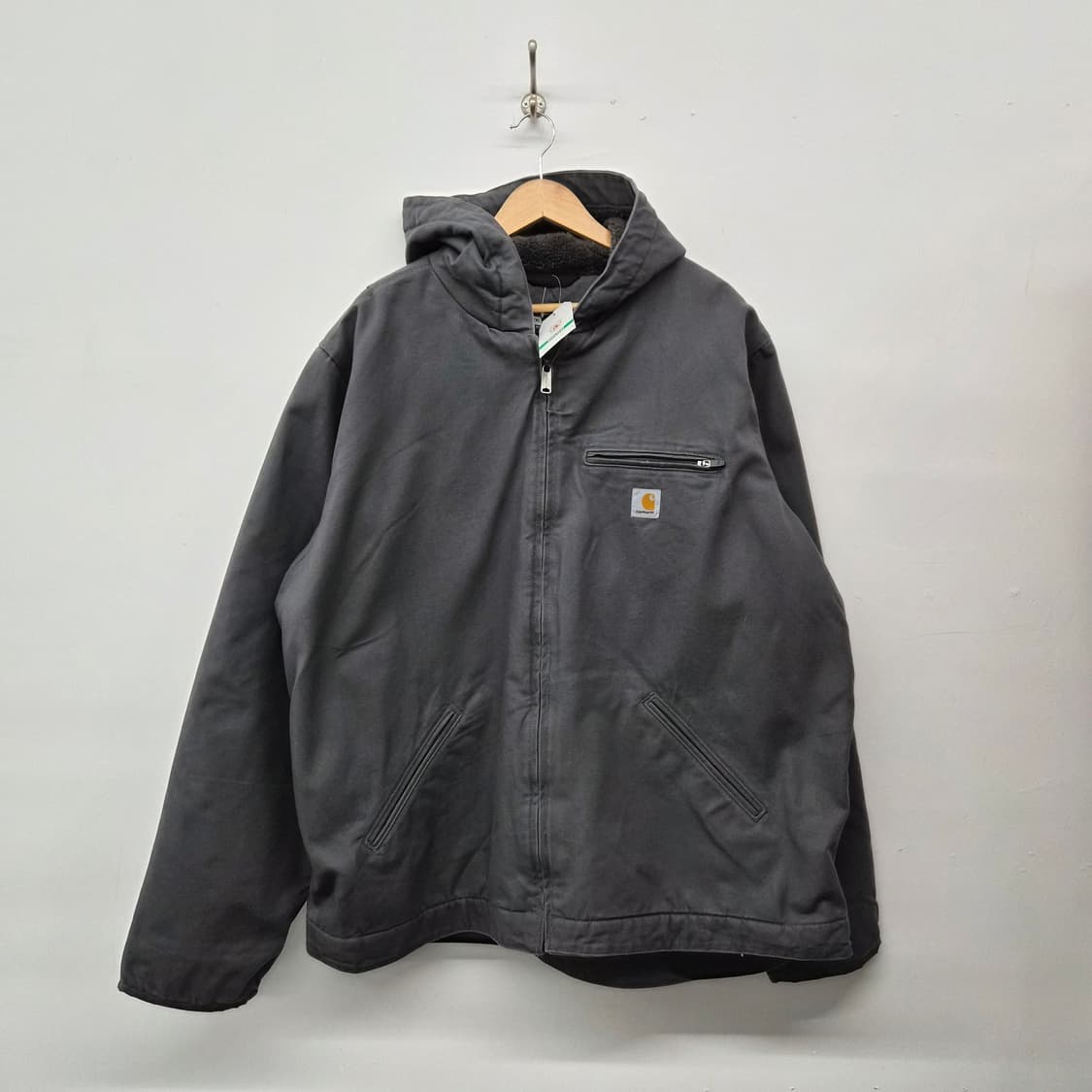 칼하트 워시드 덕 셰르파 안감 자켓 차콜 남성 XXL 상품이미지1