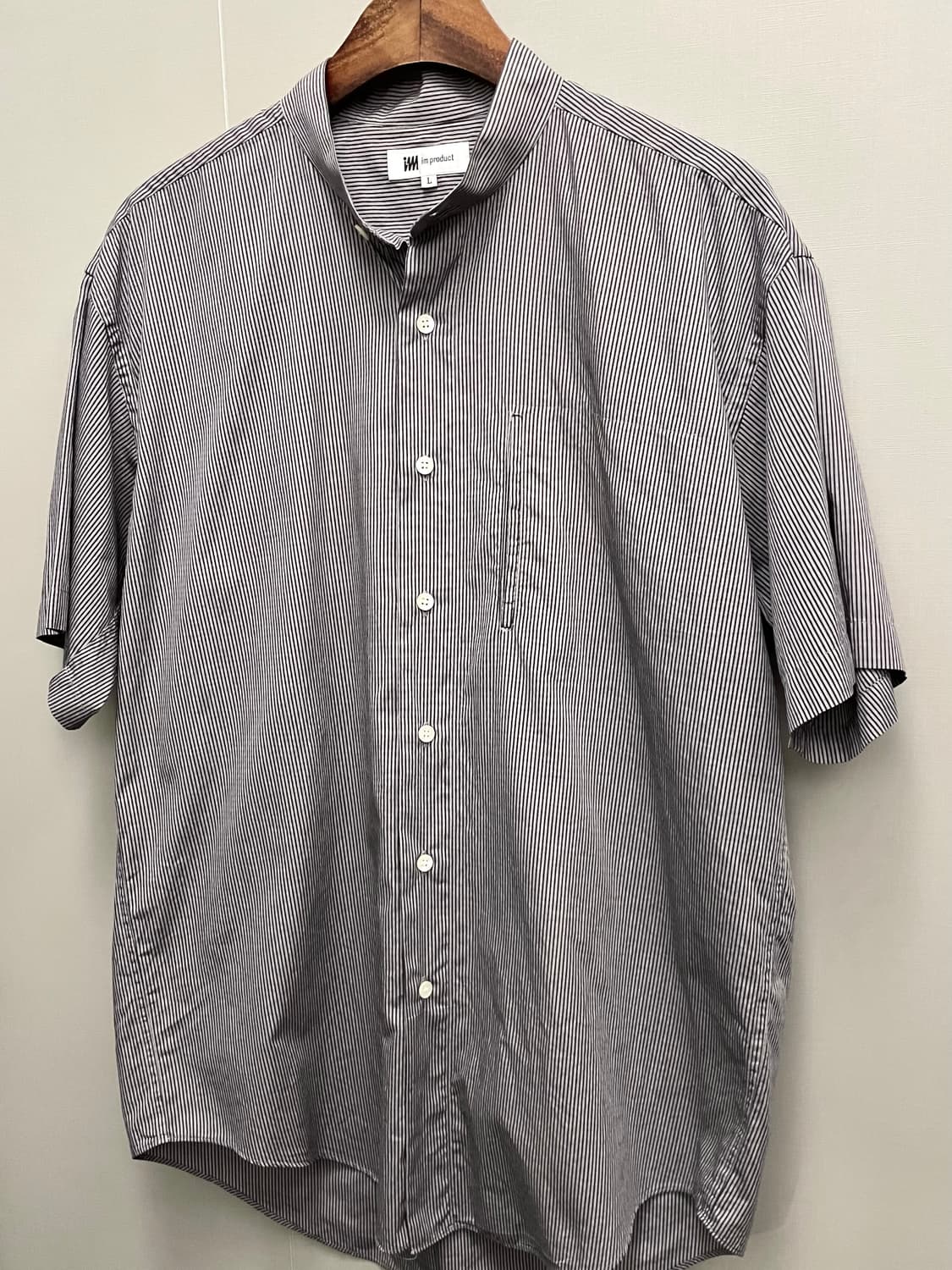 (L~XL)90s im 이세이미야케 포켓 차이나카라 반팔셔츠 상품이미지2