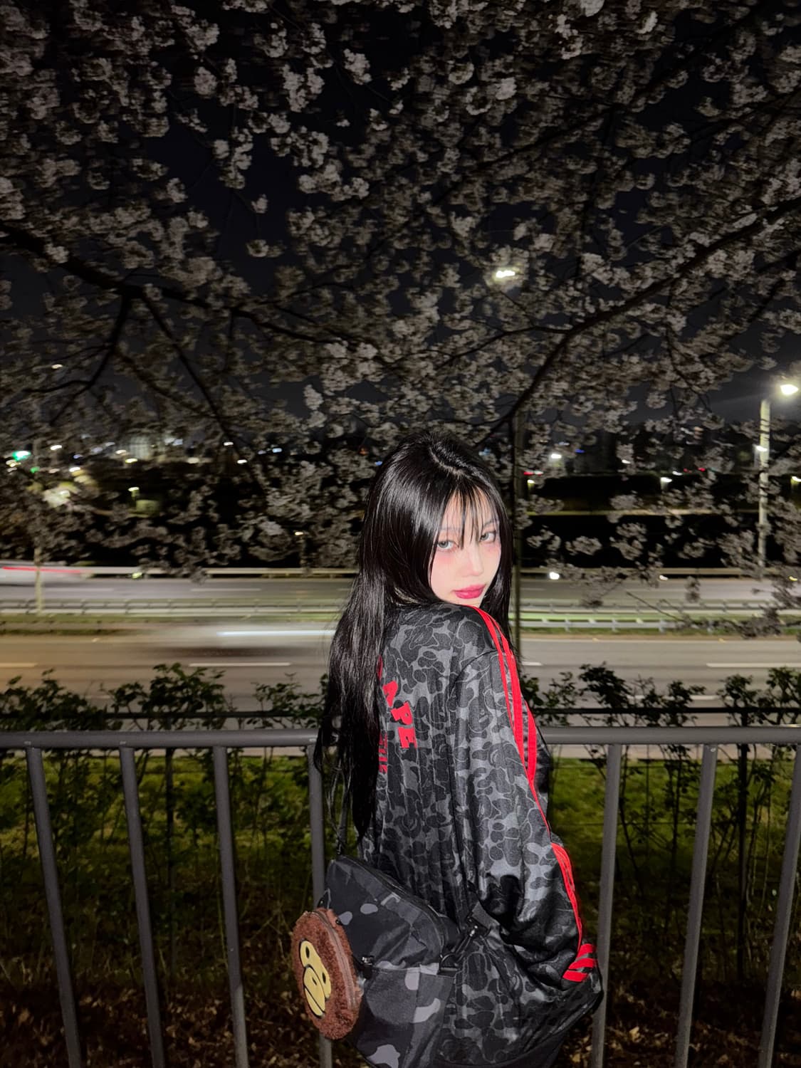 베이프 아디다스 콜라보 울오버 프린트 트랙탑 L 상품이미지3