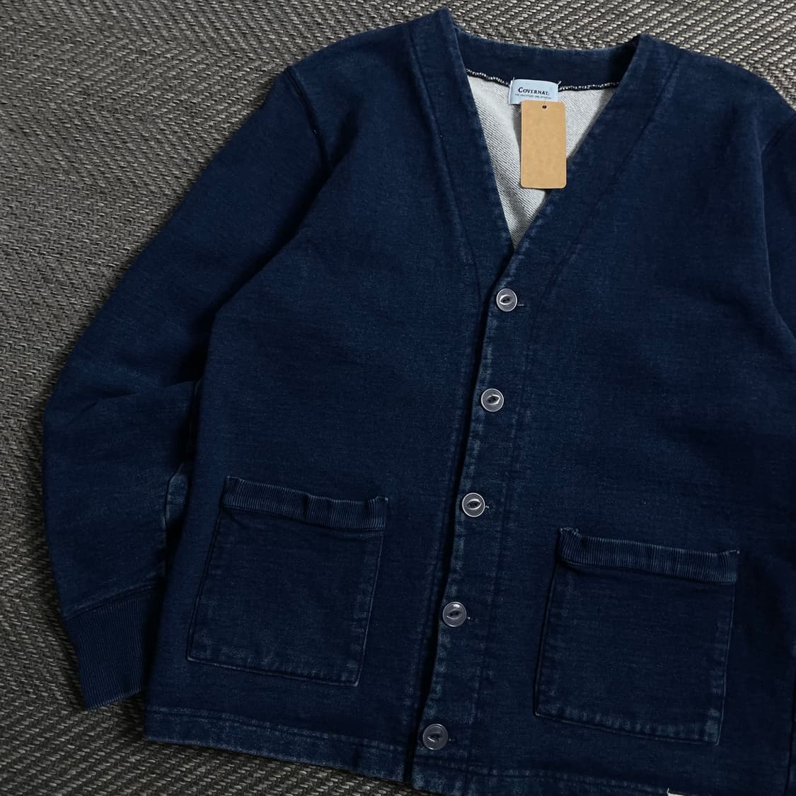 커버낫 인디고 스웨트 가먼트 코튼 가디건o 4476 상품이미지2