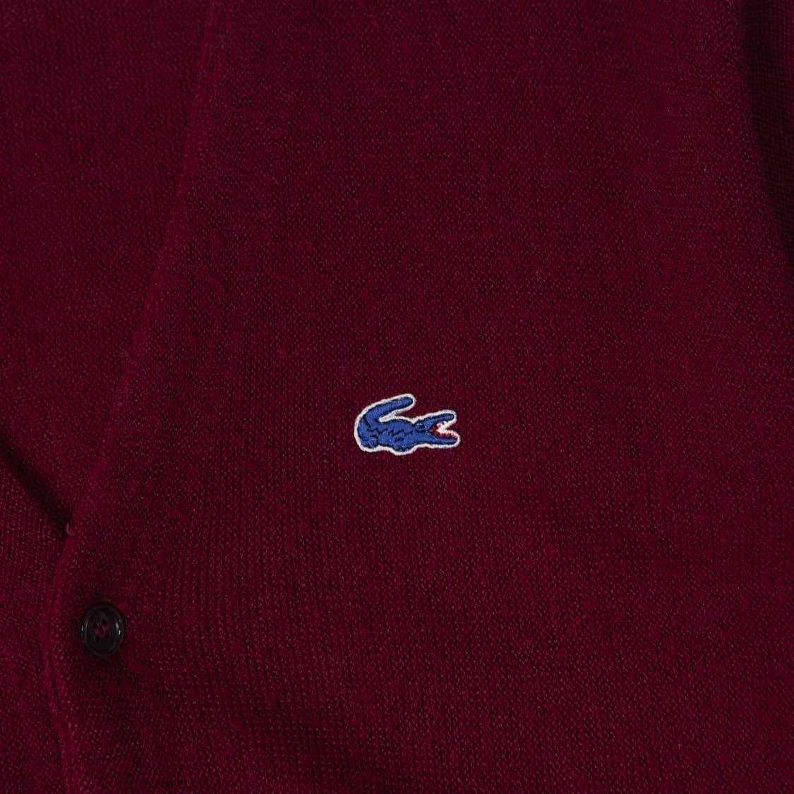 70s IZOD 라코스테 아크릴 가디건 버건디 상품이미지2