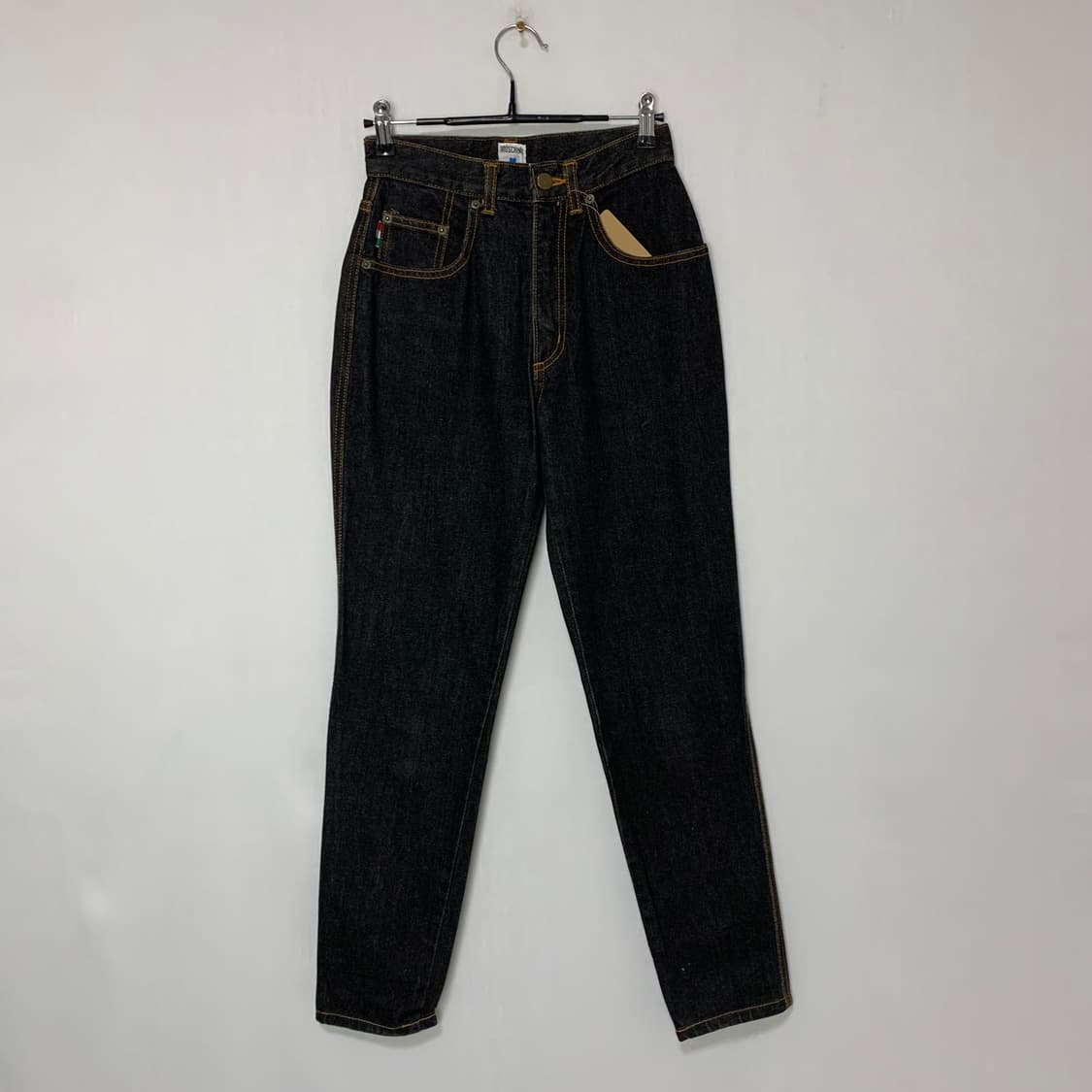 모스키노 빈티지 블랙 데님 흑청 스키니 하이웨스트 팬츠 24인치 청바지 상품이미지1