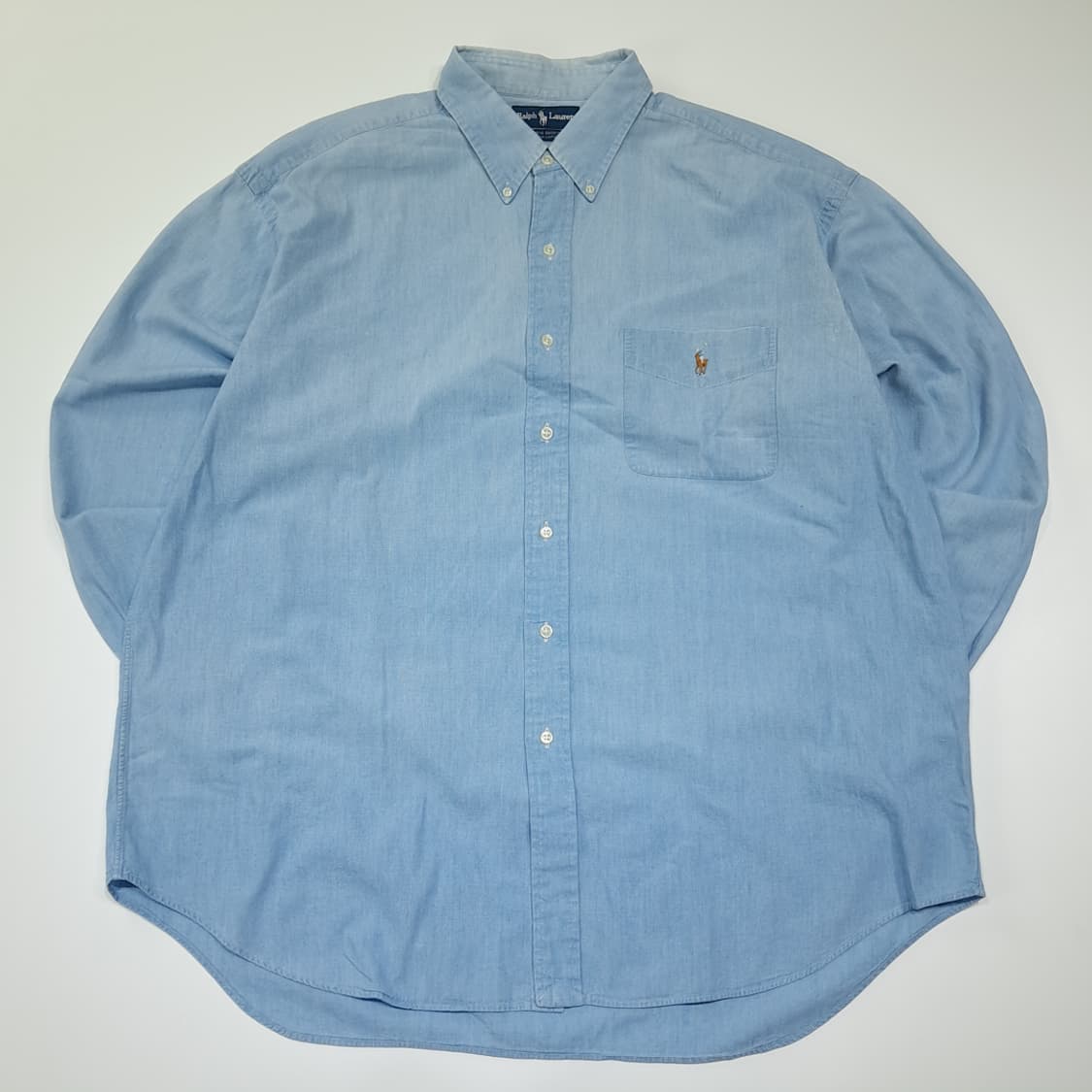 CL944 XL 폴로 90s 빅셔츠 멀티포니 샴브레이 셔츠 상품이미지1