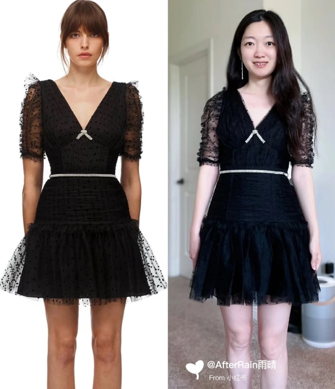 셀프 포트레이트 블랙 도트 메쉬 미니 드레스 UK6 사이즈  상품이미지1