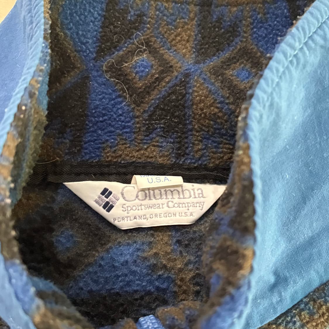 90s USA 콜롬비아 아즈텍 플리스 후리스 상품이미지3