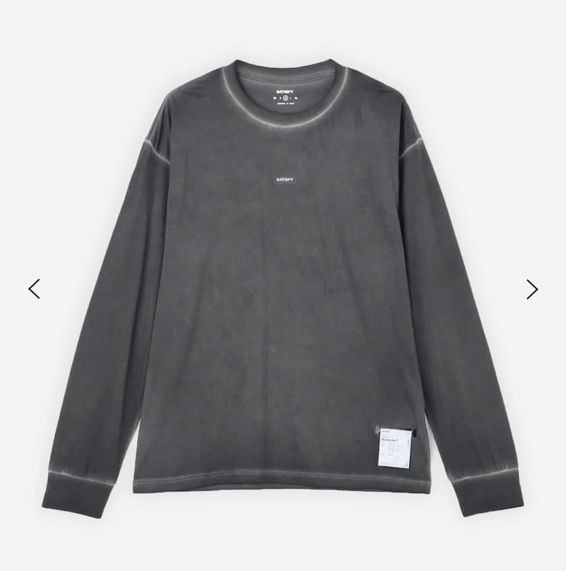 새티스파이 / 아우라라이트 롱 티셔츠 / 피그먼트 블랙 / M 상품이미지1