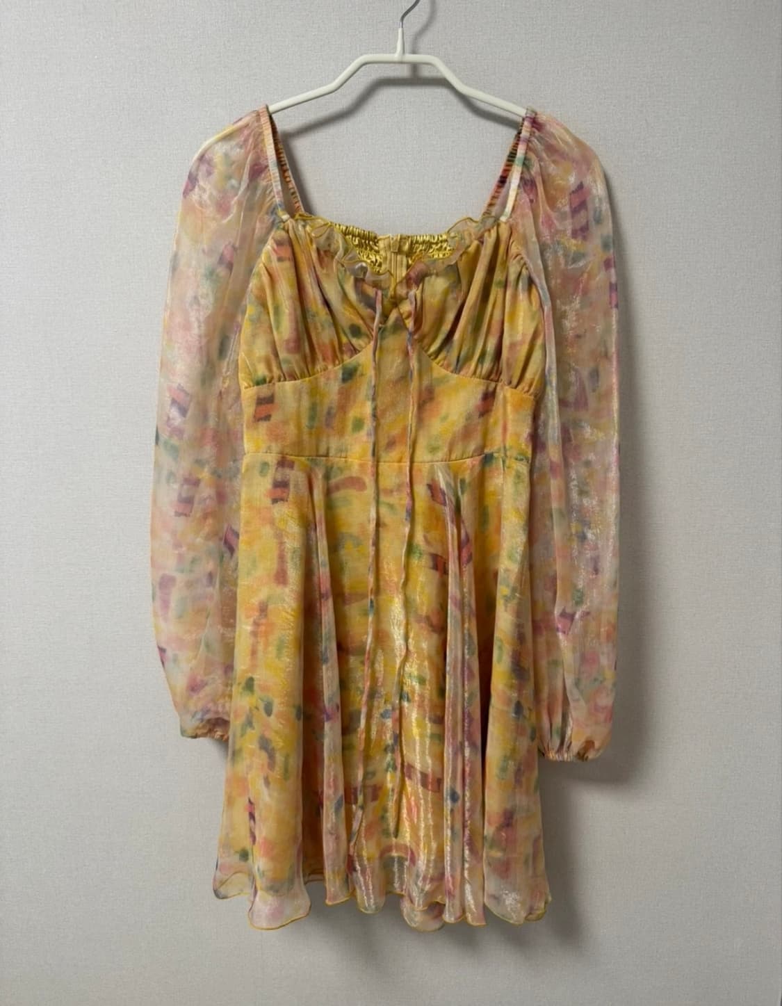 (한소희 원피스) 던드롭 Painted sheer one-piece 상품이미지4