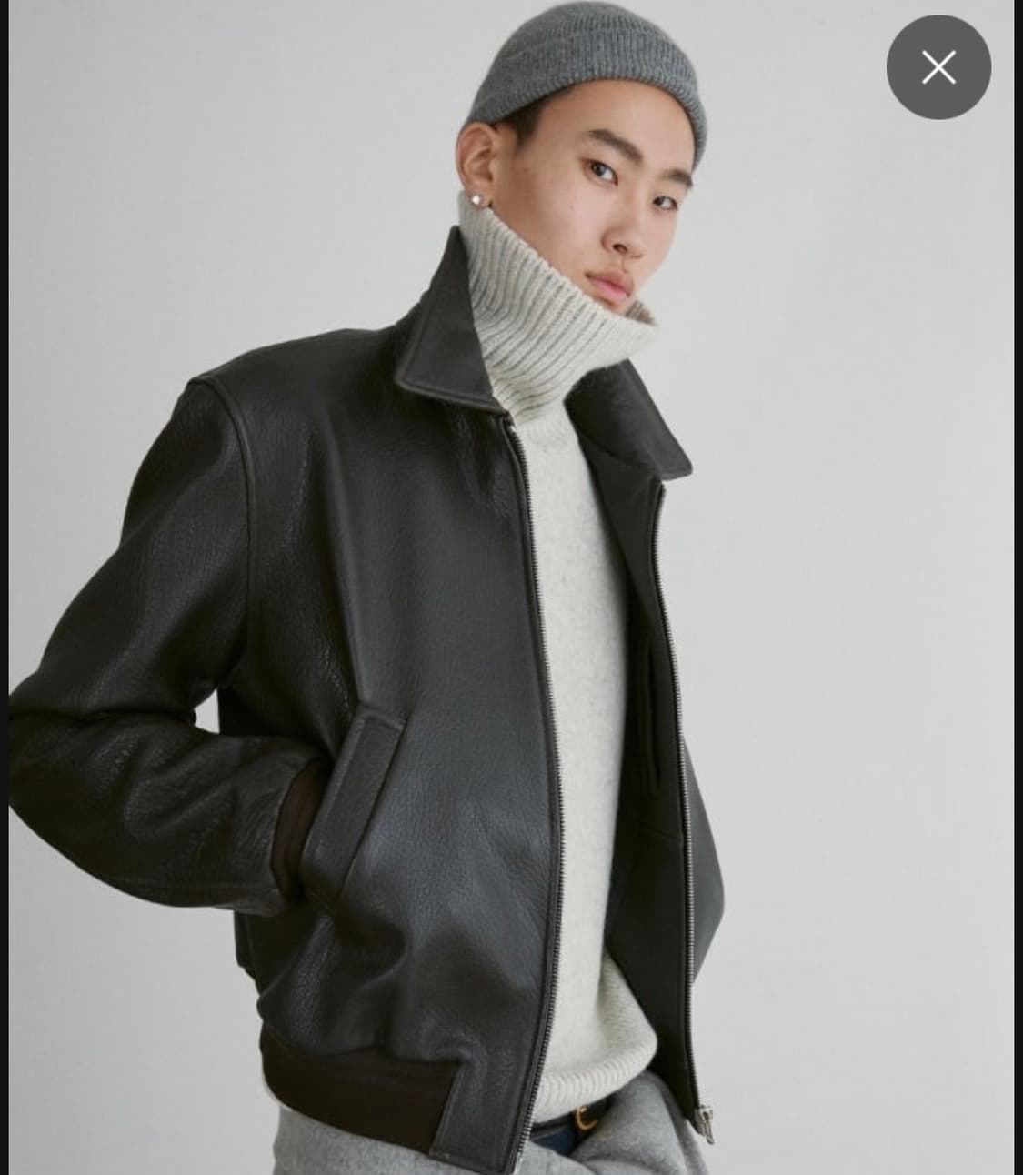 M) 렉토 24fw 벤 슈렁큰 램 레더 자켓 다크브라운 상품이미지1