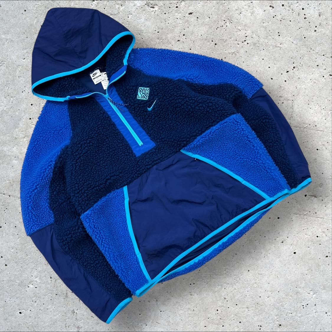 [M] 나이키 잉글랜드 루즈핏 후리스 후드 아노락 블루 B94 상품이미지1