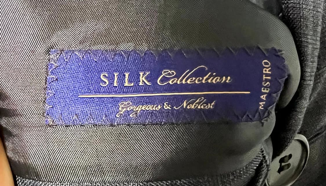 마에스트로 7드랍 그레이 춘추 울실크 체크 투버튼 정장자켓 L 100 상품이미지5