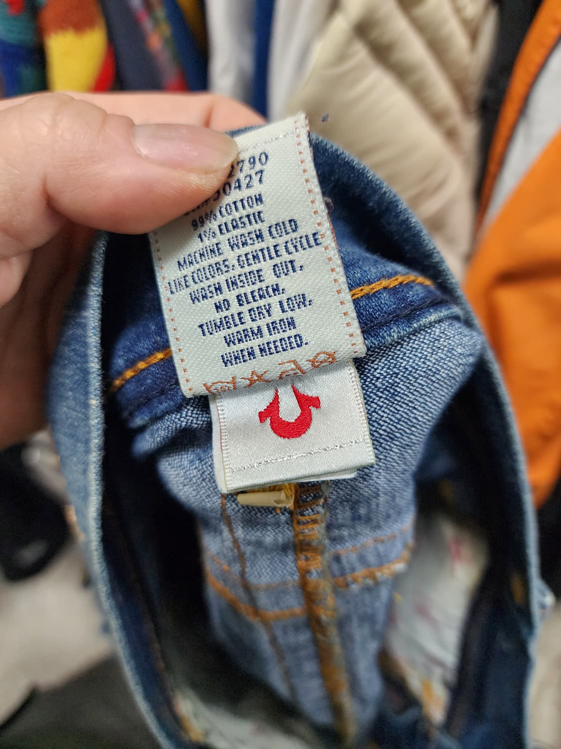 y2k 트루릴리젼 USA 데님 미니스커트 상품이미지7