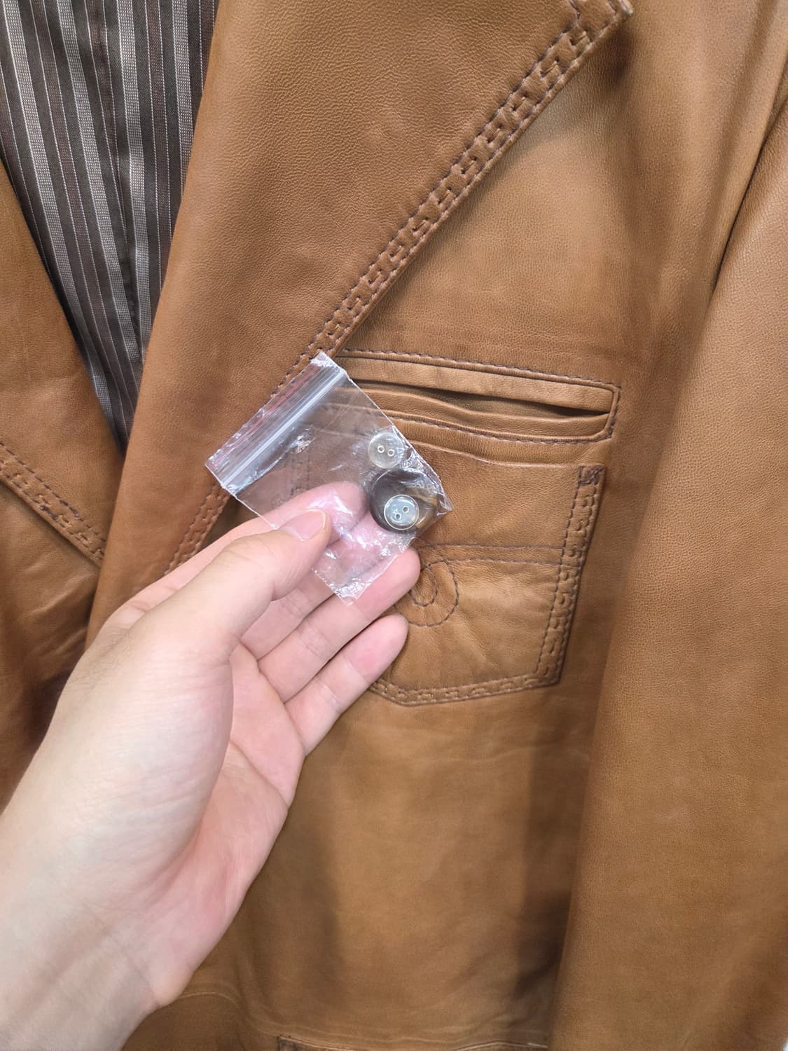 터키 키르실라 빈티지 양가죽 블레이져 자켓 대략 xl 상품이미지5