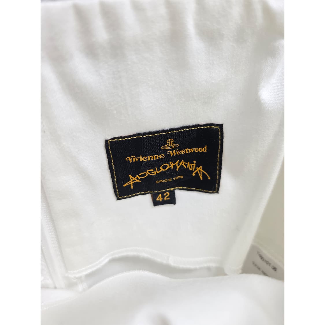 택포_ 비비안웨스트우드 앙골로마니아 화이트 스커트 42 상품이미지2